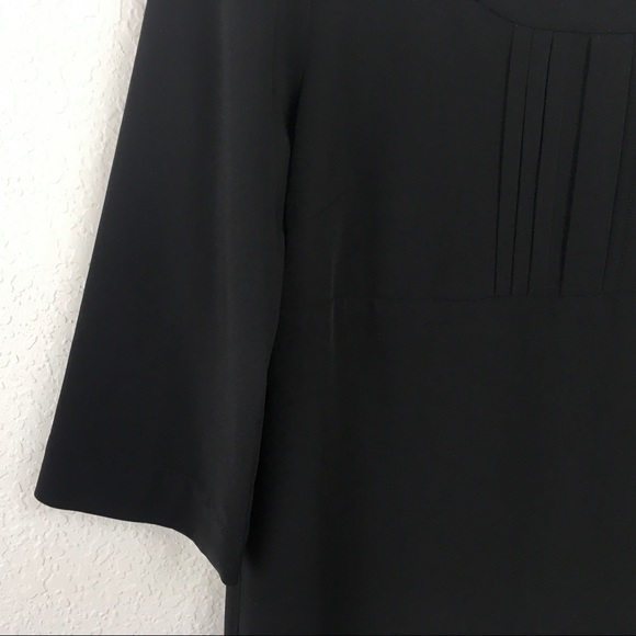 ‼️LAST CHANCE‼️MaxMara Black LBD Pleated 3/4 Dress - Picture 4 of 7